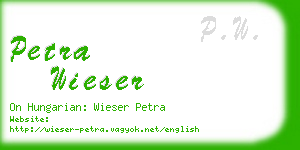 petra wieser business card